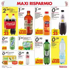 Volantino Italmark Pagina 6: Acqua naturale/ frizzante San Benedetto €1,99, Birra non filtrata Ichnusa €1,29