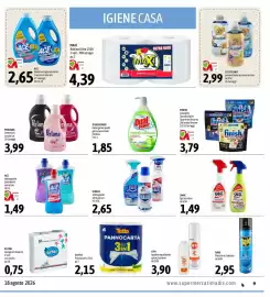 Volantino Madis Pagina 9: Perlana Detersivo Lavatrice €3,99, SMAC Sgrassatore €1,49