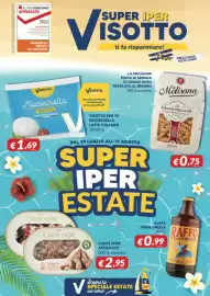 Volantino Supermercati Visotto Pagina 1: RAFFO BIRRA GREZZA €0,99, CARTE D'OR AFFOGATO €2,95