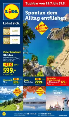 Lidl Reisen Prospekt (gültig bis 31-08)
