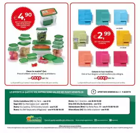 Volantino Superconti Pagina 20: Set 17 contenitori cibo in plastica con coperchio verde €4,90, Set asciugamano e ospite €2,99