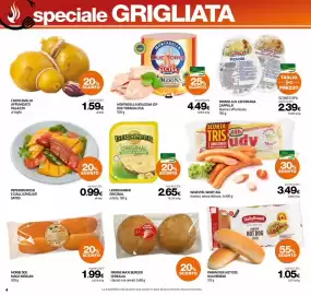Volantino Superconti Pagina 4: Mortadella Bologna IGP Due Torri Alcisa €4,49, Caciocavallo affumicato Palazzo al taglio €1,59
