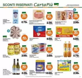 Volantino Superconti Pagina 7: Biscotti Oro Saiwa €5,89, Sottoli Montalbano €3,99