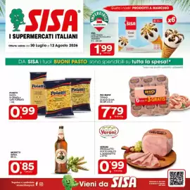 Volantino Sisa Pagina 1: MORETTI BIRRA €0,85, RIO mare TONNO OLIO DI OLIVA €7,79