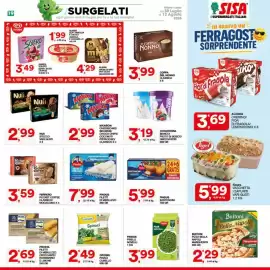 Volantino Sisa Pagina 19: Findus Filetti di Merluzzo €7,99, Findus Piselli Novelli €3,99