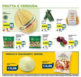 Volantino Esselunga Pagina 15: Melone Mantovano IGP €1,78, Patate Gialle Esselunga €0,89
