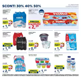 Volantino Esselunga Pagina 5: Fruttolo NESTLÉ €1,29, ACQUA MINERALE NATURALE OLIGOMINERALE NORDA €1,80