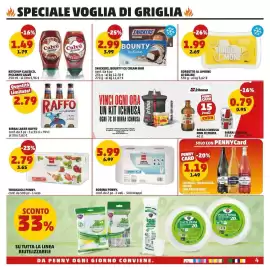 Volantino PENNY Pagina 4: SNICKERS, BOUNTY ICE CREAM BAR €2,99, Sorbetto al limone Le Gelizie €1,99