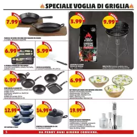 Volantino PENNY Pagina 5: Padele in ghisa per BBQ con tagliere in legno €7,99, SET TAVOLA IN LEGNO CON INTERNO SMALTATO €6,99
