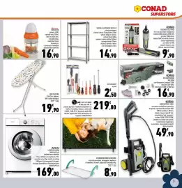 Volantino Conad Superstore Pagina 3: KOMBO KIT MINITRAPANO MULTIUSO €16,90, Cacciavite elettrico KOMBO €9,90