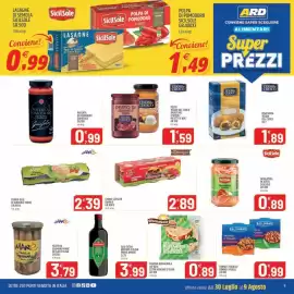 Volantino Ard Discount Pagina 9: Lasagne di semola SicilSole €0,99, Pesto di radicchio e speck Tesori del cuoco €1,59