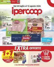Volantino Ipercoop Pagina 1: Affettati fresca salumeria Beretta €1,49, Tonno Rio Mare €7,85