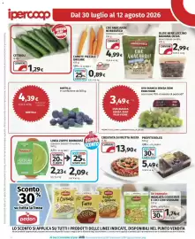 Volantino Ipercoop Pagina 14: MIRTILLI €4,39, UVA BIANCA SENZA SEMI FIOR FIORE €3,49
