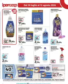 Volantino Ipercoop Pagina 20: Detersivo in polvere per lavatrice Dash+ Power €17,90, Ammorbidente Felce Azzurra €2,29