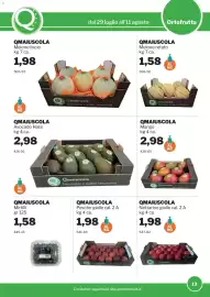 Volantino GrosMarket Pagina 13: Pesche gialle cal. 2 A QMAIUSCOLA €1,98, QMAIUSCOLA Melone liscio €1,98