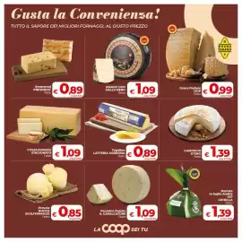 Volantino Coop Pagina 12: Topolino LATTERIA SORESINA €0,89, Emmental PRESIDENT €0,89