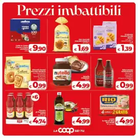 Volantino Coop Pagina 5: Nutella FERRERO €4,99, Biscotti classici MULINO BIANCO €0,99