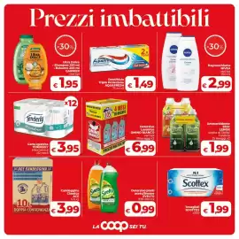 Volantino Coop Pagina 7: Carta Igienica TENDERLY Kilometrica €3,95, Ammorbidente Elisir LENOR €1,99