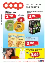 Volantino Coop Pagina 1: Biscotti Mulino Bianco €0,99, Gelato gli Spesotti Coop €2,79