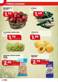 Volantino Coop Pagina 10: Arachidi Tostate Super Giant Fatina €2,69, Nettarine in cestino €1,79