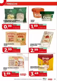 Volantino Coop Pagina 13: Pasta fresca di semola I Sapori del Vallo €0,99, 2 Basi per Pinsa Rusticana €2,99