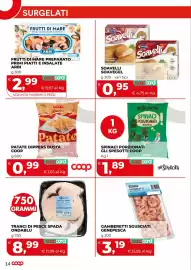 Volantino Coop Pagina 14: Spinaci Porzionati gli Spesotti €1,89, Patate Dippers Busta Coop €0,99