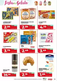 Volantino Coop Pagina 15: Barattolino Le Delizie Sammontana €2,99, Gelato in vaschetta Valsoia €3,49