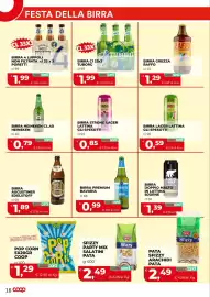 Volantino Coop Pagina 16: BIRRA CI TUBORG €1,99, Birra Grezza Raffo €1,29