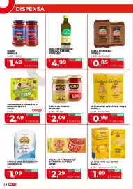 Volantino Coop Pagina 18: OLIO EXTRAVERGINE DI OLIVA NATURA PORTARO €4,99, Pesto al Tonno Riomare €2,09