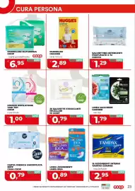 Volantino Coop Pagina 23: PANNOLINI HUGGIES €2,89, Pannoloni Mutandina Coop €6,95