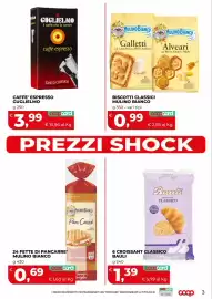 Volantino Coop Pagina 3: BISCOTTI CLASSICI MULINO BIANCO €0,99, 24 FETTE DI PANCARRE' MULINO BIANCO €0,69