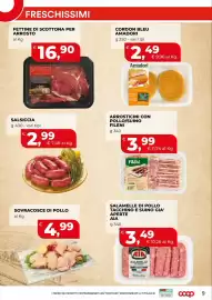 Volantino Coop Pagina 9: Fettine di scottona per arrosto €16,90, Arrosticini con pollo/suino Fileni €3,99