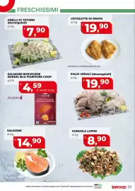 Volantino Ipercoop Pagina 13: Anelli di Totano €7,90, Salmone Norvegese Nordic Blu Fiorfiore €4,59