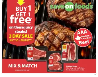 Save on Foods flyer week 31 Page 1