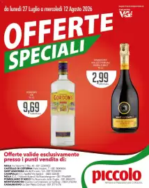 Volantino Supermercati Piccolo Pagina 1: Maximilian I Müller Thurgau Durello Brut €2,99, Gordon's Gin €9,69