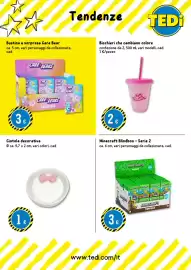 Volantino Tedi Pagina 2: Bicchieri che cambiano colore €2,00, Bustina a sorpresa Care Bear €3,00