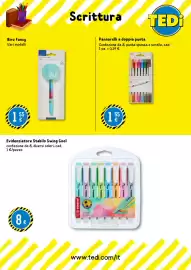 Volantino Tedi Pagina 5: Evidenziatore Stabilo Swing Cool €8,00, Biro Fancy €1,55
