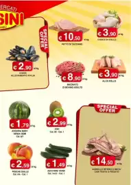 Volantino Orsini Market Pagina 7: AGNELLO INTERO O META' CON TESTA O FEGATO €14,50, ALI DI POLLO €3,90