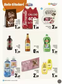 Volantino Conad Tuday Pagina 13: Birra 3 Luppoli Poretti €0,95, Ferrarelle CALCIO 400 €1,80