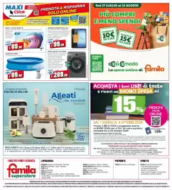Volantino Famila Superstore Pagina 24: SMART-J TV HD 32" SMART TV €89,90, Piscina Easy Tonda Intex Easy Set €89,90