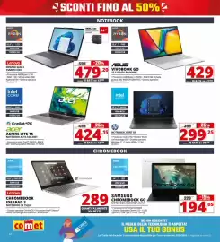 Volantino Comet Pagina 12: ASUS VIVOBOK GO €429,00, Hp NOTEBOOK 250RT G9 €299,25
