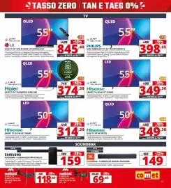 Volantino Comet Pagina 21: PHILIPS QLED AMBILIGHT TV 55" €398,65, Hisense SMART TV LED 4K 55" 55A69S €349,30