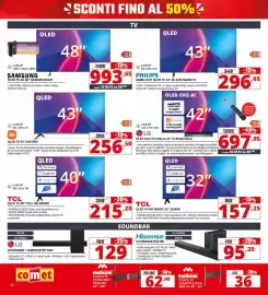 Volantino Comet Pagina 22: QLED TV 43" A43 PRO €256,50, SAMSUNG OLED TV 4K 48" QE48S85FAEXZT €993,65