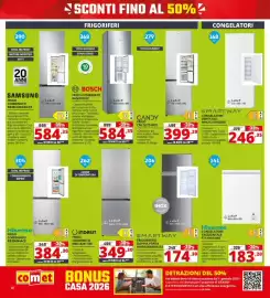 Volantino Comet Pagina 28: SMARTWAY FRIGORIFERO DOPPIA PORTA €174,30, Hisense FRIGO COMBINATO RB390N4ACE €384,30