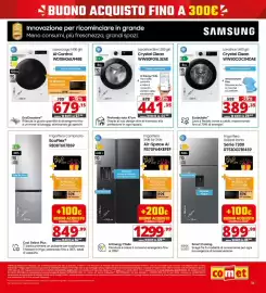 Volantino Comet Pagina 33: Frigorifero Side by Side Air•Space Al €1.299,99, Lavatrice Slim 1.200 giri Crystal Clean €441,35