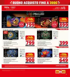 Volantino Comet Pagina 37: TV QLED 75" TCL €649,00, TV QD-Mini LED 50" TCL €399,00