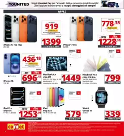 Volantino Comet Pagina 8: IPhone 16 €696,15, IPhone 17 Pro €1.399,00