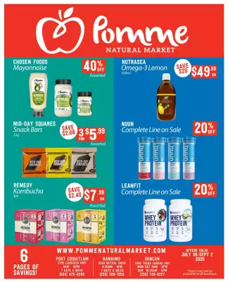 Pomme Natural Market flyer (valid until 2-09)