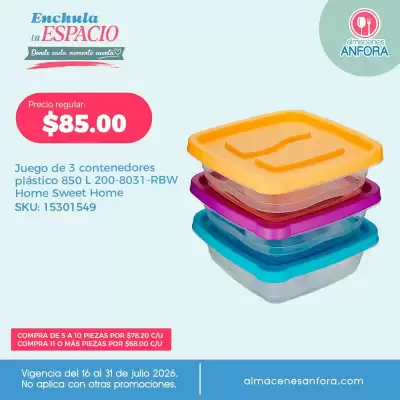 Almacenes Anfora (válido hasta 31-07)