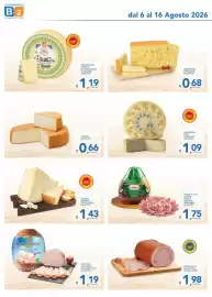 Volantino Supermercati B2 Pagina 2: Prosciutto crudo dolce riserva Ferrarini €1,75, Grana Padano DOP 16 mesi €1,43